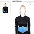 Blue holographic corset belt for Halloween cosplay featuring front and back lace-up detail - Waist Cincher