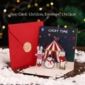 3D Pop-up Christmas card circus scene with red envelope and festive winter theme - Christmas Circus (With Envelope) / 12x12cm