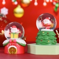 Boule à neige festive Père Noël avec bases thématiques rouge et sapin vert - Père Noël / 45# Lumière + Neige