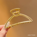 Pince à cheveux minimaliste en métal doré mat avec indication de taille 7,5 cm - 74# Pince Demi-lune