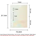 A5 6-hole binder sleeves with 2-pocket laser iridescent finish for photo cards - A5 Laser Horizontal 2-Pocket Refill (10 Sheets)