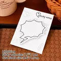 Lightning shaped white sticky notes with cloud card on a textured brown mat - Lightning 2