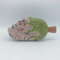 Exquisite fish-shaped evening clutch bag with emerald and champagne crystals - Hami Melon Popsicle