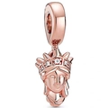 Roségoldfarbener Freiheitsstatue-Anhänger mit Zirkonia-Krone für Bettelarmbänder - Normale Spezifikation / Freiheitsstatue Stil (19) / Roségold