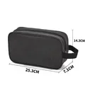 Beauty case grigio scuro in tessuto Oxford impermeabile con maniglia laterale - 25.3*14.3*7.1cm / Nero profondo
