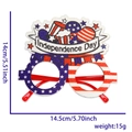 Detailed dimensions of patriotic Independence Day party glasses with star and hat motif - Letter Banner Star Style