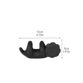 Modern abstract black ceramic lion sculpture with matte texture and minimalist design - Lying Flat Lion - Matte Black
