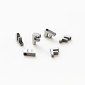 Detail of vacuum gold-plated letter F charms with 1.8mm hole for DIY jewelry making - Letter F / Silver Gray
