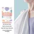Two-pack disposable soft cotton towels 30x70cm for travel and sensitive skin - Face Towel / White