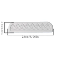 White flexible silicone lace mold with bark texture for DIY cake decorating 23cm x 5.5cm - Geometric Lace 50-695 Gray