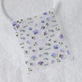 Pegatinas de uñas de hortensias en acuarela azul y violeta con letras dulces, modelo MN-289 - Estilo MN-289
