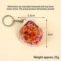 Realistic scallop keychain with garlic and chili topping detail for food lovers - Garlic Red Oil Vermicelli Scallop - Keychain