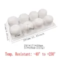 White 8-cavity apple shaped silicone mousse mold for French dessert baking - 8-Cavity Apple Mousse Mold / White
