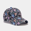 Detail of baseball cap fabric with sun moon stars pattern and tie-dye dark blue finish - Adjustable / Fantasy Tie Dye Unicorn Galaxy (4#色)