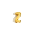 Pendentif lettre Z évidée style ballon plaqué or 18K en acier inoxydable poli brillant - Lettre Z / Or
