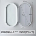 Detail view of oval silicone molds for resin casting showing two different textures - Oval Mold / White