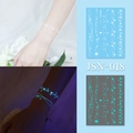 Luminous JSN-018 butterfly tattoo stickers for arm and face with glow-in-the-dark effect - JSN-018 (Luminous Star Waves)