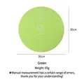 Tapis de cuisson rond vert en silicone de 30 cm avec échelles de mesure précises - Vert
