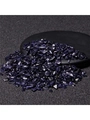 Deep blue sparkling sandstone crystal chips on black leather for healing and decor - 100g/Pack / Lapis Lazuli
