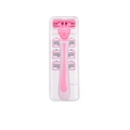 Pink manual women's shaver set with handle and 4 refill blades in a clear plastic case - 1 Handle + 4 Heads + Box / Pink