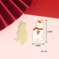 Detailed view of Christmas polar bear enamel pendant with dimensions 27mm height and 1.3g weight - 13 Polar Bear