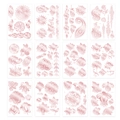 Detailed grid showing twelve rose gold mandala lace henna temporary tattoo designs - Rose Gold Mandala Lace Set