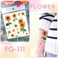Waterproof sunflower and bee glitter tattoo sticker FG-111 for arm decoration - FG-111 (Sunflower)