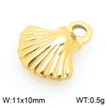 Gouden schelp hanger van roestvrij staal voor DIY-sieraden maken 11x10mm - Gouden Schelp Stijl (KLJ9908-Z) / Goud