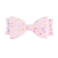 Serre-tête nœud rose avec paillettes et étoiles multicolores pour filles - Barrette à cheveux rose avec étoiles