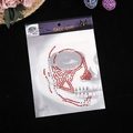 Halloween face gems sticker with red and white skull pattern for creative makeup - Red Teardrop