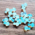 Lote de adornos de setas de piedra natural azul translúcida para decoración - Ópalo Sintético
