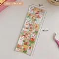 Leuke groene laserstickers met konijnmotieven voor DIY-dagboeken, maat 5x14,5 cm - 7# Tulpen Serie
