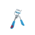 Tragbare Wimpernzange aus Edelstahl mit blauen Pads und rotem Herz-Dekor-Akzent - OPP-Beutel / Blau