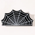 Halloween black claw clip with white spider web pattern design for festive hair styling - Spider Web 1