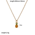 Detail of gold pineapple pendant necklace with 400mm chain length and 18mm height - Gold Pineapple Necklace Style (TN60536-YW)
