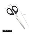 Medium size 14cm black handled stainless steel office scissors for home and school - Bulk Medium Size