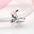 Charm in argento sterling S925 a forma di foglia per braccialetti fai-da-te in argento - Forma a foglia