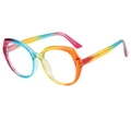 Gafas de polígono con degradado arcoíris en TR90 y filtro contra la luz azul moda - Colorido