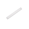 Polished silver stainless steel rectangular bar pendant for custom DIY laser engraving - Steel