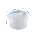 Dual-slot silicone mixing cup for resin casting with precise 9x7.9x5.5cm dimensions - 3 Compartments