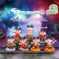 Serie di figurine Little Bear Nini floccate con simpatici personaggi mitici cinesi - Set Completo (Scatola da 6)