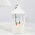White Christmas LED wind lamp with festive snowman illustration - Hexagonal White Snowman