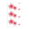 Pink cherry blossom temporary tattoo stickers with floral gradient and yellow stamen detail - Pink Cherry Blossom Illustration Style (LY422)