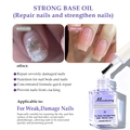 Base de soin réparatrice pour ongles montrant les résultats avant et après l'application - Base forte 04 pour ongles abîmés