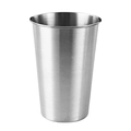 Industrial style 304 stainless steel cup with rolled rim in a minimalist metal finish - 304 Single Layer Cup 200ml (Silver)