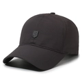 Gorra de béisbol gris oscuro de secado rápido con logo S bordado y tejido de malla - Gris