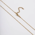 Elegant gold thin stainless steel chain necklace with adjustable lobster clasp - 1.2mm Gypsophila Chain / 40+5CM Extension Chain / Gold
