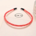 Red sequin glitter headband for Christmas, slim design, 38.5cm length and 10g weight - Red