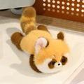 Adorable red panda plush toy in a lying pose with orange fur and striped tail detail - Red Panda Prone Style (B) / 20cm