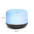 500ML USB Ultrasonic Aroma Diffuser with dark wood grain base and blue LED light - 500ML Dark Wood Base (Standard) / US Plug